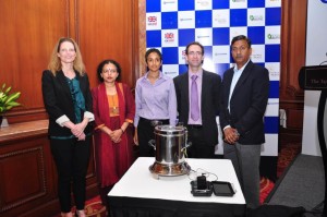 L-R(Shawn Covell, Vice President, Government Affairs, Qualcomm Incorporated; Dr. Leena Srivastava, Hony. Executive Director (Operations), TERI, Vice Chancellor, TERI University ; Dr. Nithya Ramanathan, President and Co-Founder of Nexleaf Analytics; Greg Briffa, Team Leader, Energy & Growth Unit, DFID; Mr. Ibrahim H Rehman Director, Social Transformation Division, TERI)